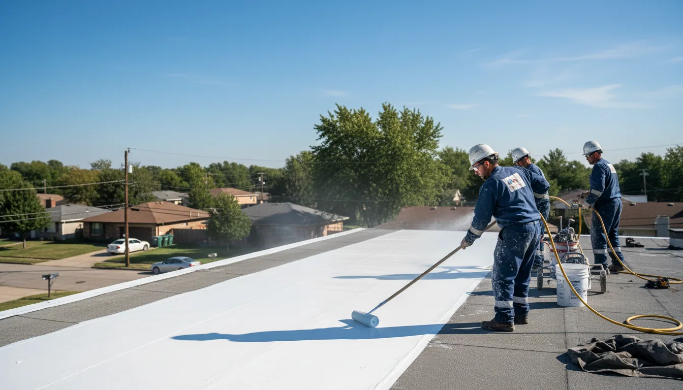 Commercial roof coating in De Valls Bluff, AR near me